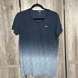 Decathlon Kiprun T Shirt XL Short Sleeves Breathable Ombre Blue Gray